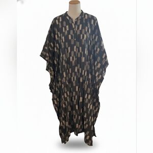 NWT FABNEST  Brown and Cream Patterned Kaftan